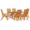 vidaXL Kert &eacute;tkező szett 7 db Barna T&ouml;m&ouml;r Ak&aacute;cfa