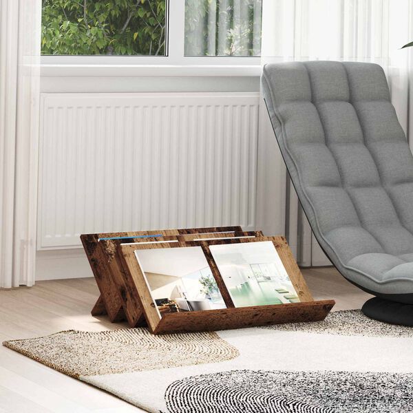 vidaXL Magazin &aacute;llv&aacute;ny polcokkal &Ouml;reg fa 65 x 53 x 28,5 cm Faanyag