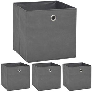 vidaXL 4 db sz&uuml;rke, nem szőtt t&aacute;rol&oacute;doboz 32 x 32 x 32 cm