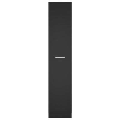 vidaXL fekete forgácslap patikaszekrény 30 x 42,5 x 150 cm