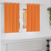 vidaXL Fekete F&uuml;gg&ouml;ny Gyűrűkkel 2 pcs &Eacute;l&eacute;nk narancs 140 x 140 cm