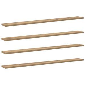 vidaXL Polcos k&ouml;nyvespolc 3 szintes 4 db 100 x 10 x 1,5 cm Szerelt Fa