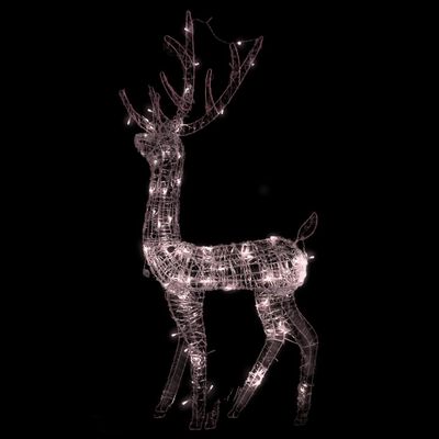 vidaXL meleg fehér akril karácsonyi rénszarvas dísz 140 LED-del 120 cm