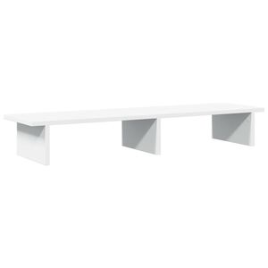 vidaXL feh&eacute;r szerelt fa monitor&aacute;llv&aacute;ny 100 x 27 x 15 cm