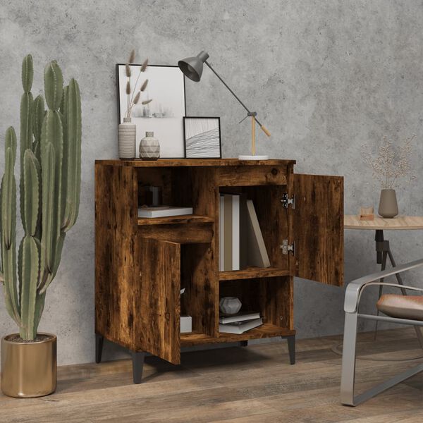 vidaXL f&uuml;st&ouml;s t&ouml;lgy sz&iacute;nű szerelt fa t&aacute;lal&oacute;szekr&eacute;ny 60 x 35 x 70 cm