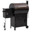 vidaXL fekete vas pellet grills&uuml;tő k&eacute;m&eacute;nnyel 104 cm