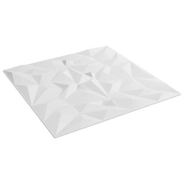 vidaXL Fali panelek 48 pcs Feh&eacute;r 50 x 50 cm XPS Hab