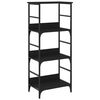 vidaXL fekete szerelt fa k&ouml;nyvespolc 50 x 33 x 117,5 cm