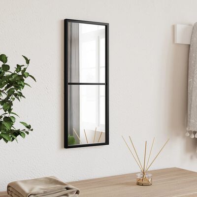 vidaXL fekete téglalap alakú vas fali tükör 20 x 50 cm