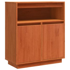 vidaXL Sz&eacute;f Faggy&uacute; barna 70 x 34 x 80 cm T&ouml;m&ouml;r fenyőfa