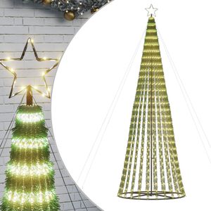 vidaXL meleg feh&eacute;r LED kar&aacute;csonyfa 688 LED 300 cm