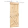 vidaXL Cs&uacute;sz&oacute; ajt&oacute; Term&eacute;szetes &eacute;s Feh&eacute;r 80 x 210 cm Szil&aacute;rd Fenyőfa