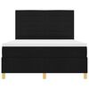 vidaXL LED Box Spring &Aacute;gy matracmal Fekete 140 x 190 cm sz&ouml;vet