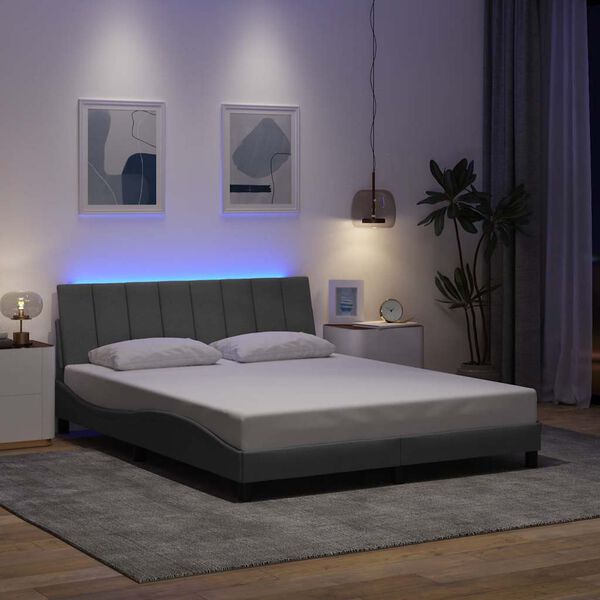 vidaXL vil&aacute;gossz&uuml;rke sz&ouml;vet &aacute;gykeret matrac n&eacute;lk&uuml;l Hanko 160 x 200 cm