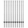 vidaXL Be&aacute;gyazott ker&iacute;t&eacute;soszlop 11 db Sz&uuml;rke 160 cm Porsz&oacute;rt ac&eacute;l