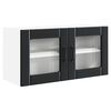 vidaXL Fali &uuml;veg szekr&eacute;ny PORTO Fekete 80 x 31 x 40 cm Faanyag