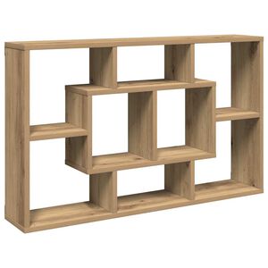 vidaXL k&eacute;zműves t&ouml;lgyfa fali polc 85 x 16 x 52,5 cm redőz&ouml;tt fa