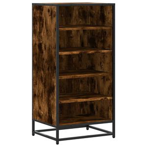 vidaXL f&uuml;st&ouml;s t&ouml;lgy sz&iacute;nű szerelt fa cipőtart&oacute; 48x38x97,5 cm