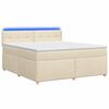 vidaXL Boxspring &aacute;gy matraccal Kr&eacute;msz&iacute;nű 180 x 200 cm Sz&ouml;vet