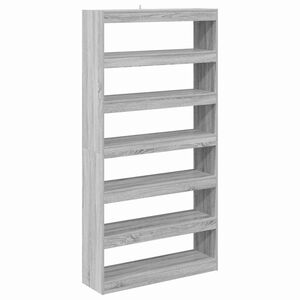 vidaXL K&ouml;nyvespolc Sz&uuml;rke Sonoma 100 x 30 x 198 cm Faanyag