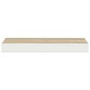 vidaXL 2 db t&ouml;lgysz&iacute;nű &eacute;s feh&eacute;r MDF lebegő fali polc 50 x 23 x 3,8 cm