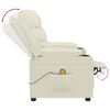 vidaXL krémszínű műbőr masszázsfotel