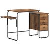 vidaXL T&aacute;rol&oacute;val rendelkező &iacute;r&oacute;asztal Antik Fa 120 x 50 x 75 cm