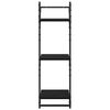 vidaXL Fali polc készlet 6 pcs Fekete tölgy 100 x 25 x 30 cm Faanyag