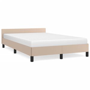 vidaXL &aacute;gykeret matrac n&eacute;lk&uuml;l cappuccino sz&iacute;nű 120x190 cm műbőr