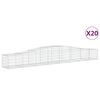 vidaXL 20 db &iacute;ves horganyzott vas gabion kos&aacute;r 400x50x40/60 cm