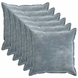 vidaXL P&aacute;rna huzat 6 pcs HOUTEN Vil&aacute;gosk&eacute;k 80 x 80 cm Chenille Sz&ouml;vet