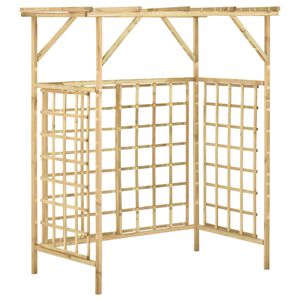 vidaXL impregn&aacute;lt fenyőfa kerti pergola 2 szemeteskuk&aacute;hoz
