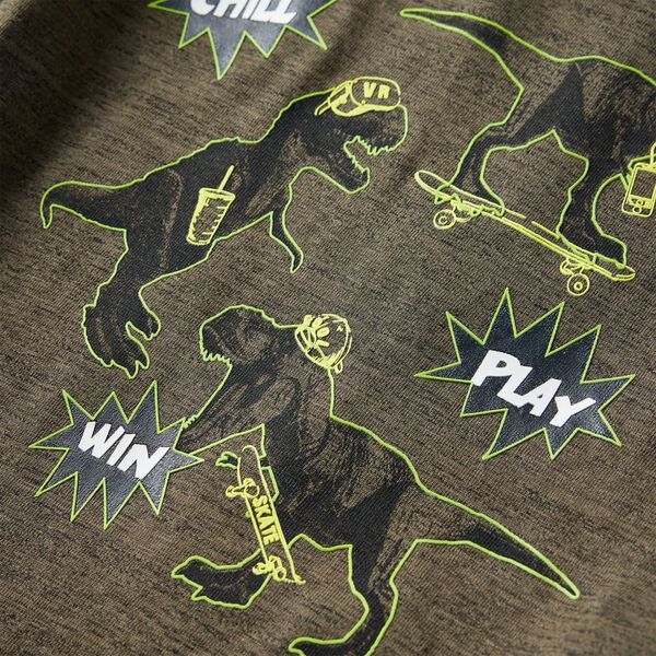 Sötétkeki melange hosszú ujjú gyerekpóló 92