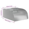 vidaXL 304-es rozsdamentes acél vízesés LED-ekkel 30 x 34 x 14 cm