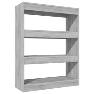 vidaXL sz&uuml;rke sonoma sz&iacute;nű fa k&ouml;nyvszekr&eacute;ny/t&eacute;relv&aacute;laszt&oacute; 80x30x103 cm