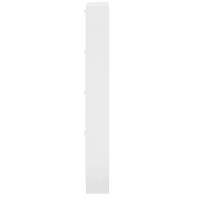 vidaXL magasfényű fehér szerelt fa cipőszekrény 59x17x150 cm
