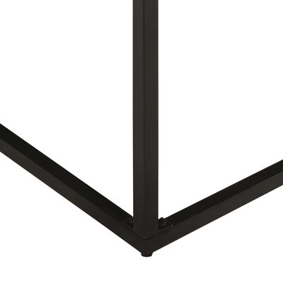 vidaXL fekete valódi bőr puff 62 x 62 x 47 cm