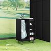 vidaXL Golf Szekr&eacute;ny ker&eacute;kkel Egysz&iacute;nű Fekete t&ouml;lgy 65 x 45 x 98 cm