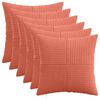 vidaXL P&aacute;rna huzat 6 pcs ALMELO Piros Narancs 45 x 45 cm cord