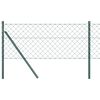 vidaXL Ker&iacute;t&eacute;soszlop Z&ouml;ld 0,8 x 25 m (60 x 60 mm h&aacute;l&oacute;) Ac&eacute;l
