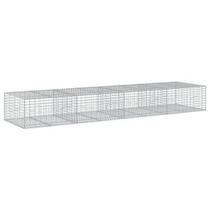 vidaXL horganyzott vas gabion kos&aacute;r fed&eacute;llel 400 x 100 x 50 cm