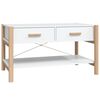 vidaXL feh&eacute;r szerelt fa doh&aacute;nyz&oacute;asztal 82 x 48 x 45 cm