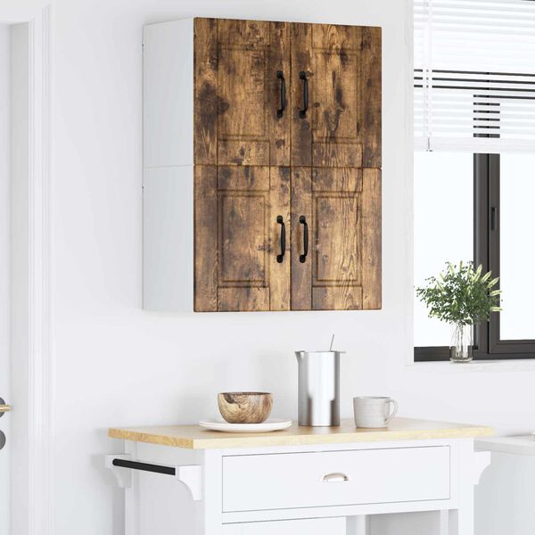 vidaXL Konyhaszekr&eacute;ny 2 pcs F&uuml;st&ouml;lt t&ouml;lgy 60 x 31 x 40 cm Faanyag