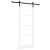 vidaXL Cs&uacute;sz&oacute; ajt&oacute; ORKDAL Feh&eacute;r 83 x 211 cm T&ouml;m&ouml;r fenyőfa &eacute;s &uuml;veg