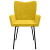 vidaXL 2 db sárga bársony étkezőszék