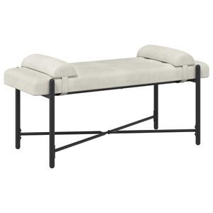 vidaXL Gombos pad p&aacute;rn&aacute;kkal Kr&eacute;msz&iacute;nű 110 x 40 x 46 cm B&aacute;rsony