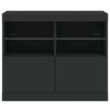 vidaXL fekete t&aacute;lal&oacute;szekr&eacute;ny LED-vil&aacute;g&iacute;t&aacute;ssal 81 x 37 x 67 cm