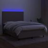 vidaXL t&oacute;psz&iacute;nű sz&ouml;vet rug&oacute;s &eacute;s LED-es &aacute;gy matraccal 140x190cm
