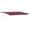 vidaXL burgundi v&ouml;r&ouml;s k&eacute;zzel kih&uacute;zhat&oacute; LED-es napellenző 400 x 300 cm