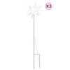 vidaXL 3 db &ouml;sszecsukhat&oacute; t&uuml;sk&eacute;s feh&eacute;r kar&aacute;csonyi l&aacute;mpa LED-del 35 cm